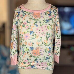 *3 FOR $9* Long Sleeve Floral Print Stretchy Toddler Pajamas Pj Top Shirt 3Y 3